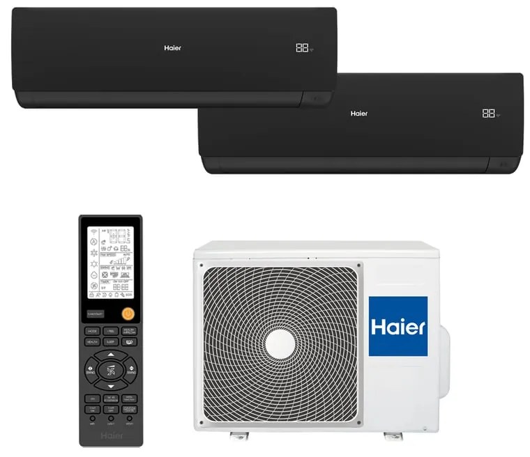 Condizionatore a muro multisplit inverter HAIER SPHERA 9000+9000 BLACK 17745 BTU classe raffreddamento A++