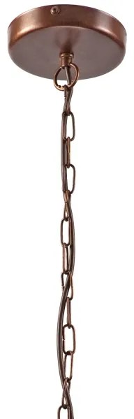 Lampadario a sospensione con catena GINA 3xE27/60W/230V marrone