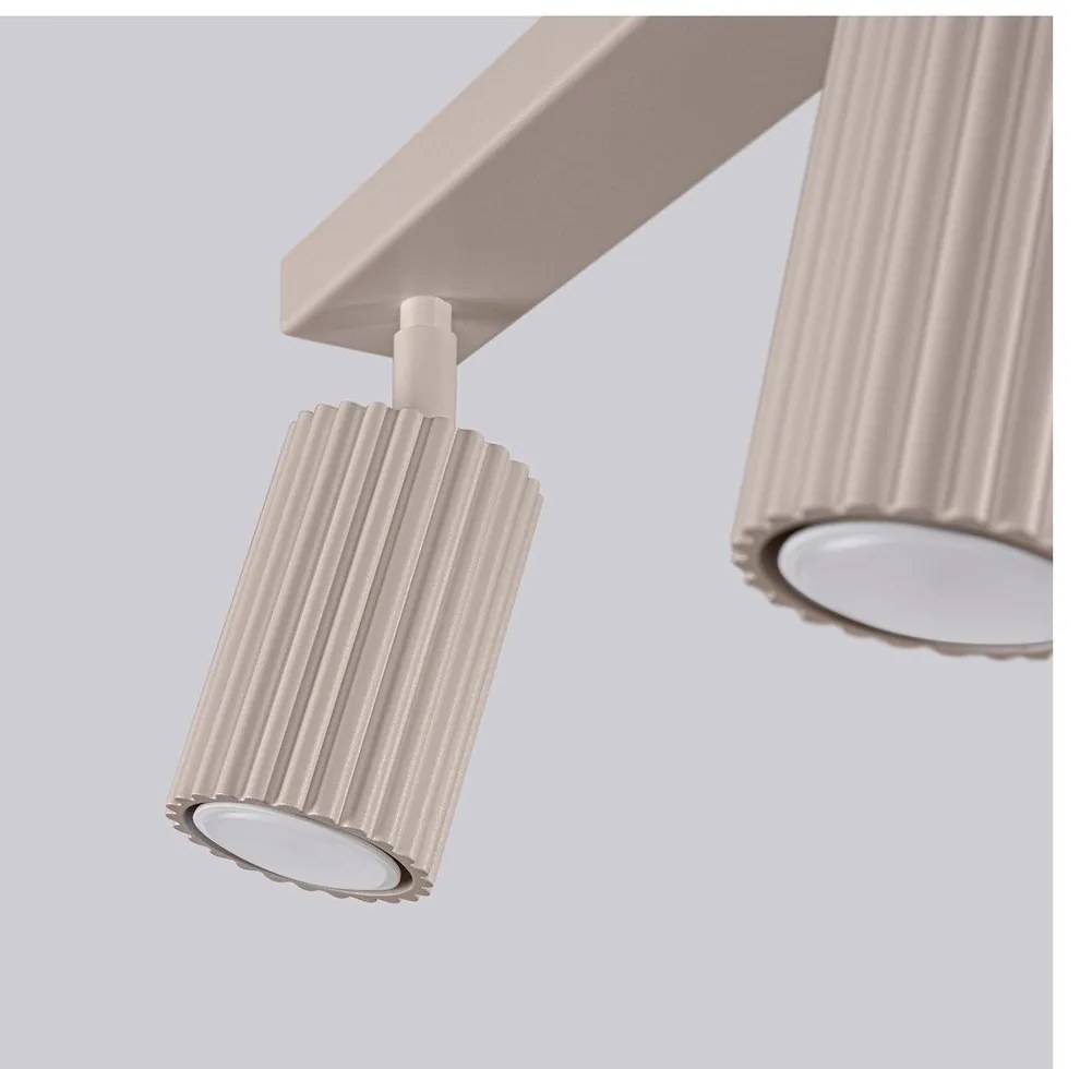 Faretto grigio tortora in metallo 6,5x45 cm Gleam – Sollux