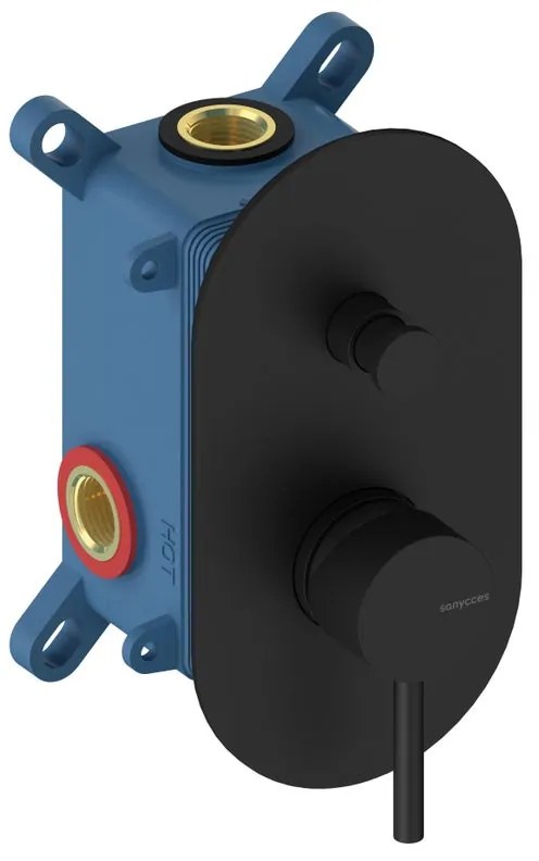 Rubinetto per doccia ad incasso monocomando LOOP nero opaco SANYCCES