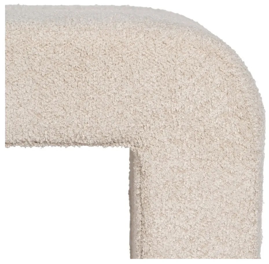 Sgabello in tessuto bouclé beige Suave - Ixia
