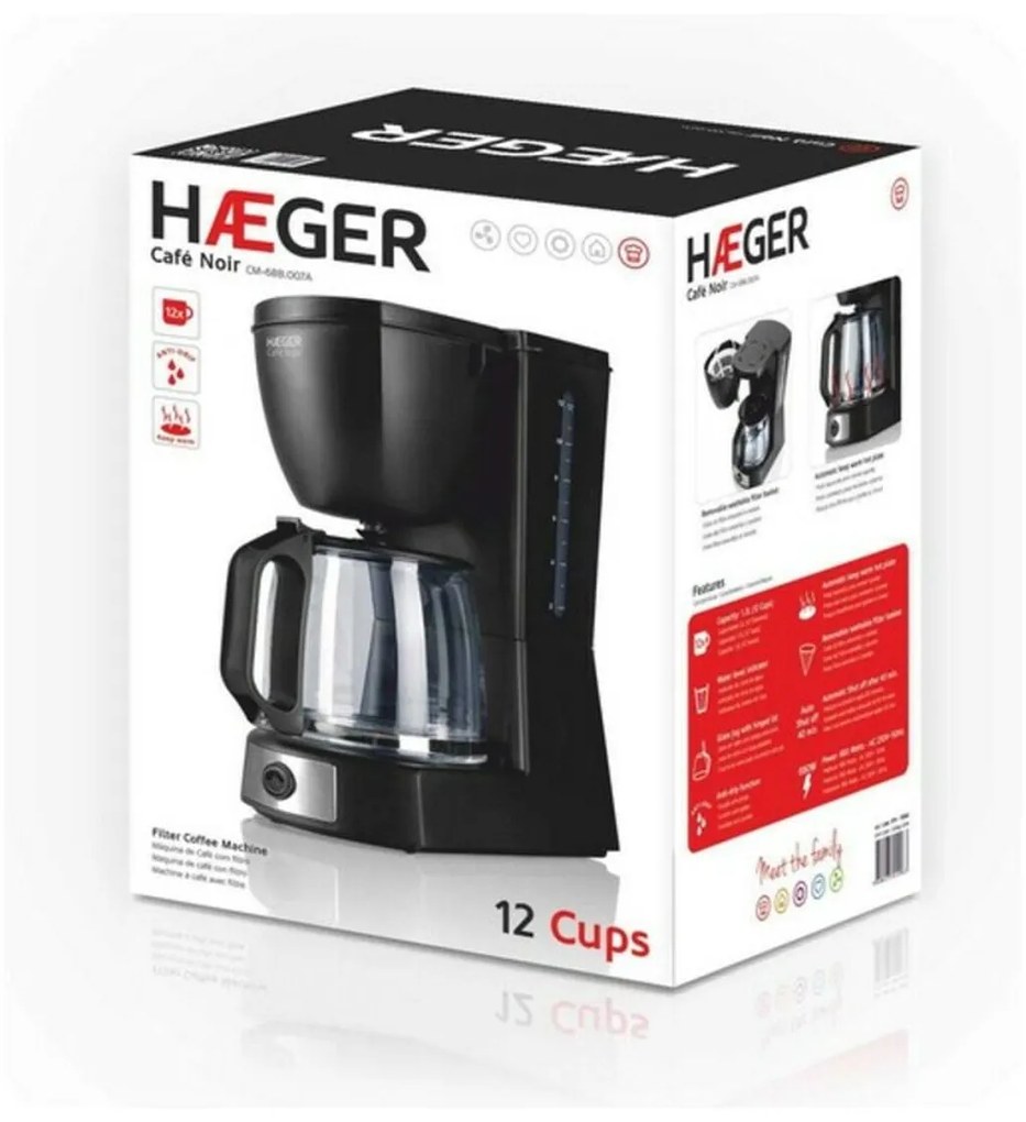 Caffettiera Americana Haeger CM-68B.007A Nero 680 W 680 W