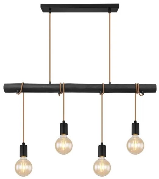 Globo 15459-4H - Lampadario a sospensione con filo LEO 4xE27/60W/230V