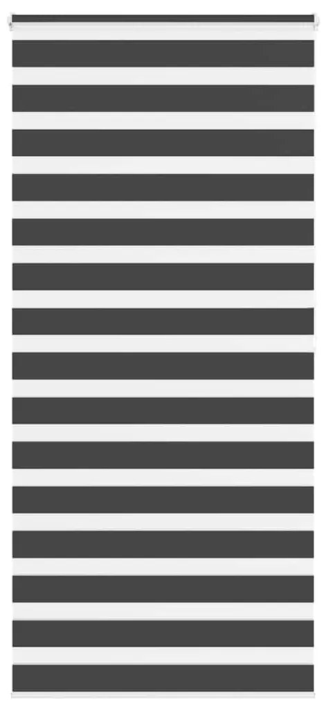 Tenda A Rullo Zebra Nero Larghezza Tessuto 105,9 Cm Poliestere /