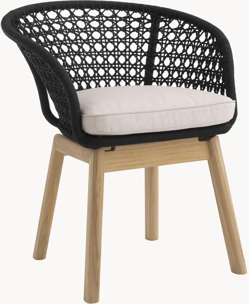 Sedia da giardino in legno di teak con braccioli Trinity