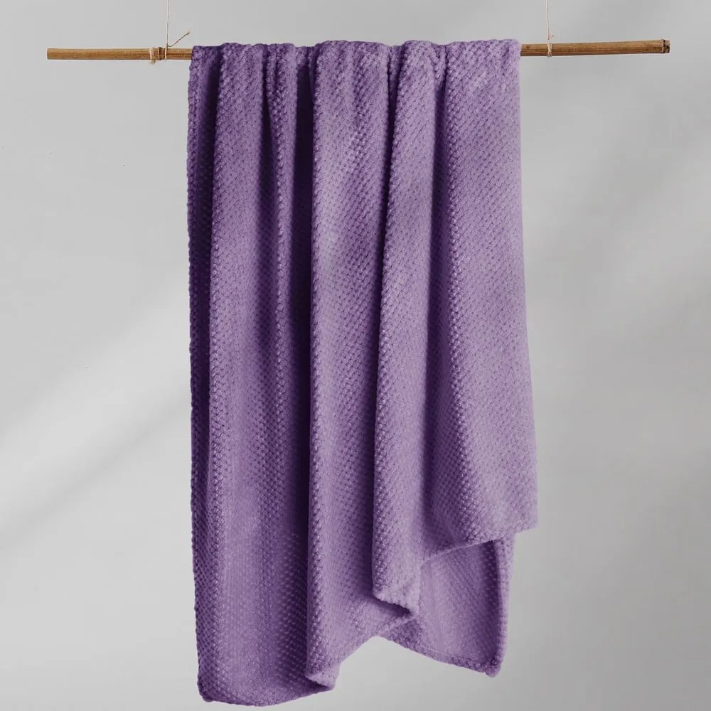 Coperta in microfibra viola, 70 x 150 cm Henry - DecoKing