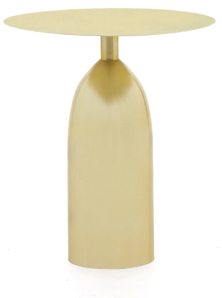 Kave Home - Tavolino Matilda in metallo finitura oro Ø 48 cm