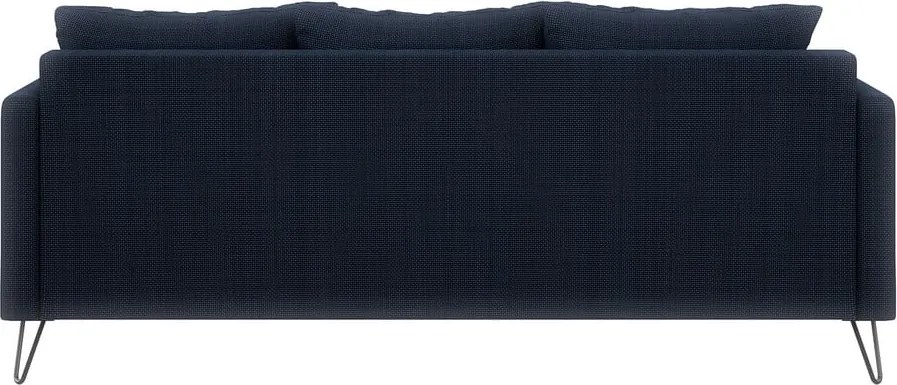 Divano blu scuro con rivestimento in ciniglia 200 cm Freya – Ropez