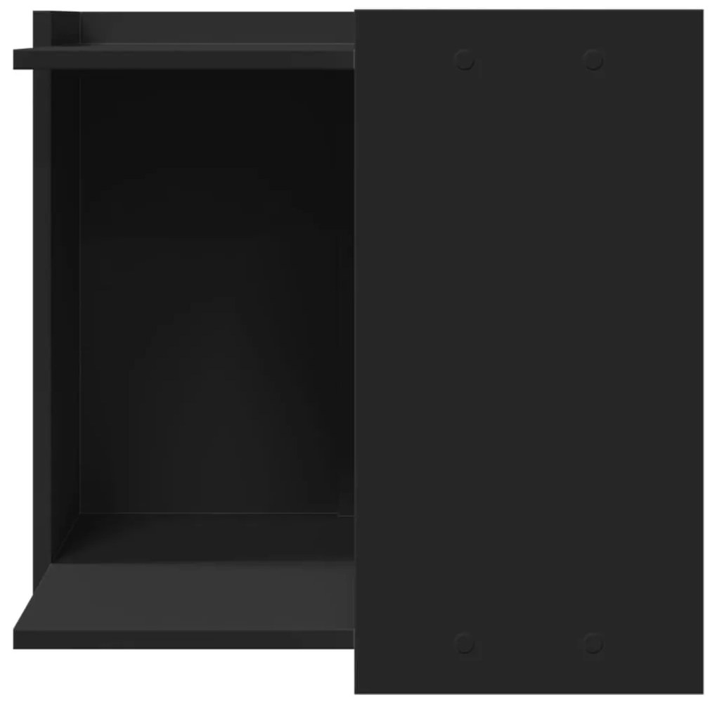 Recinto per lettiera per gatti nero 53x53x51 cm in truciolato