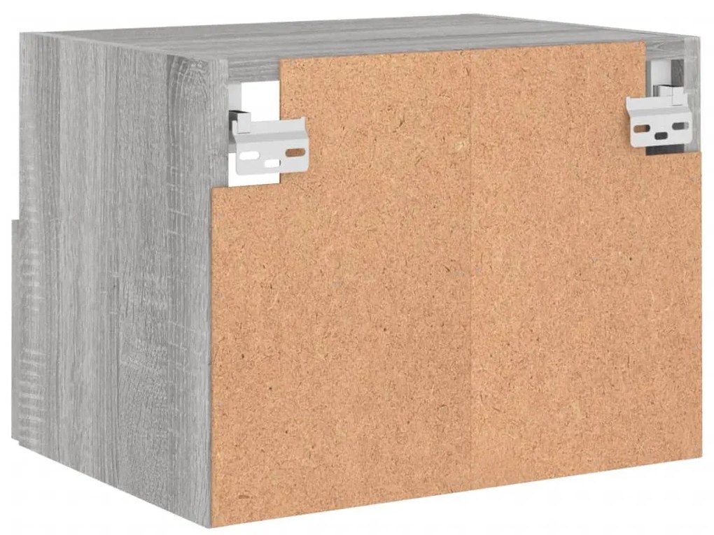 Mobili TV Muro 2pz Grigio Sonoma 40x30x30 cm Legno Multistrato