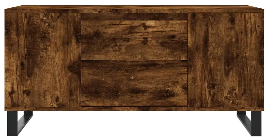 Tavolino da salotto rovere fumo 102x44,5x50cm legno multistrato
