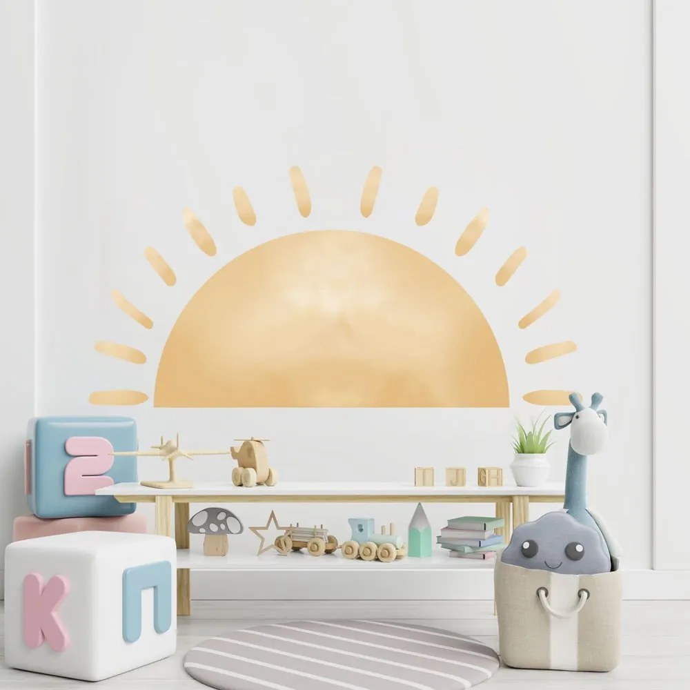Adesivo per bambini per muro 155x75 cm Watercolor Sun – Ambiance