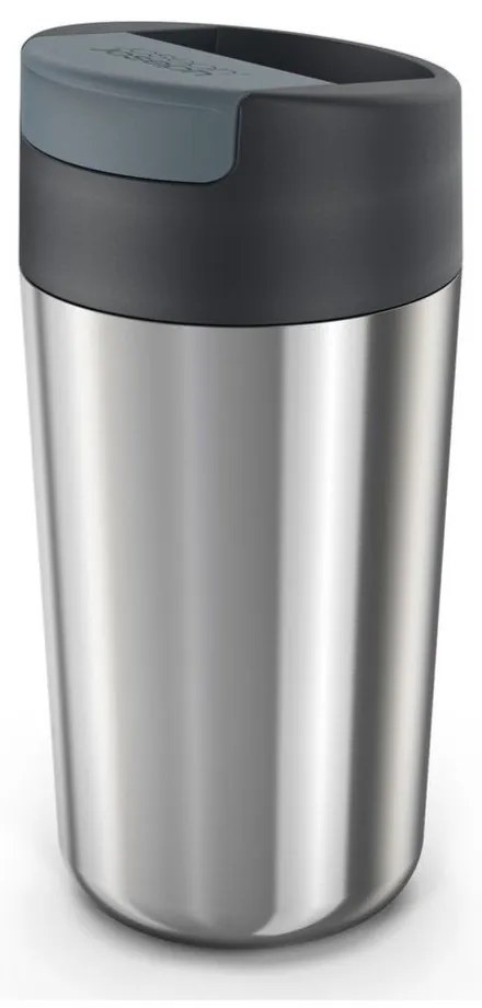 Tazza da viaggio in blu scuro-argento 450 ml Sipp - Joseph Joseph