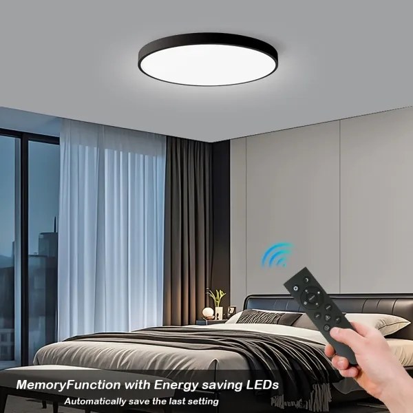 Brilagi- Plafoniera LED dimmerabile POOL SMART LED/128W/230V Ø 100 cm Wi‑Fi Tuya nera + telecomando