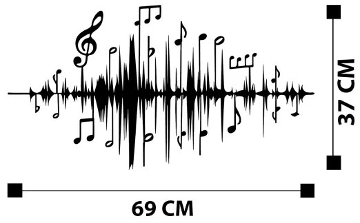 Decorazione da muro 69x37 cm appunti metallo