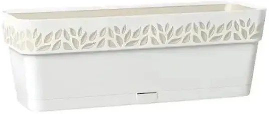 Fioriera Autoirrigante con Riserva d'Acqua per Balconi, BIANCO / 30 CM