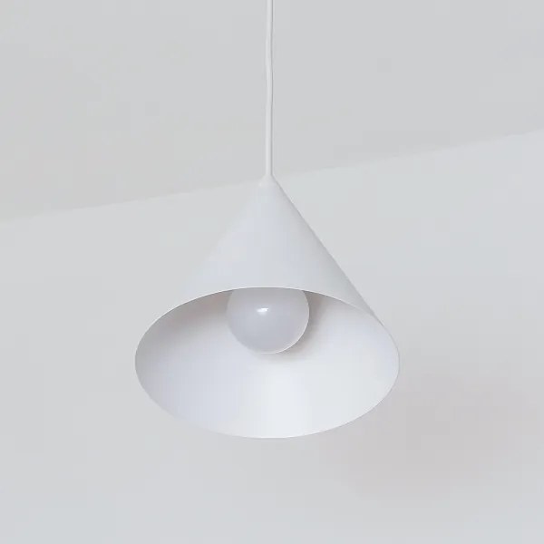 Lampada a sospensione con cavo ETNA II 1xE27/15W/230V Ø 18,5 cm bianca