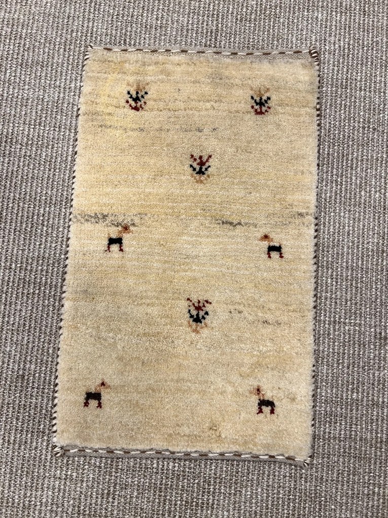 Gabbeh Tappeto persiano 60 x 40 Beige (Iran) Annodato A Mano