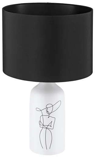 Eglo 43824 - Lampada da tavolo VINOZA 1xE27/40W/230V nero/bianco