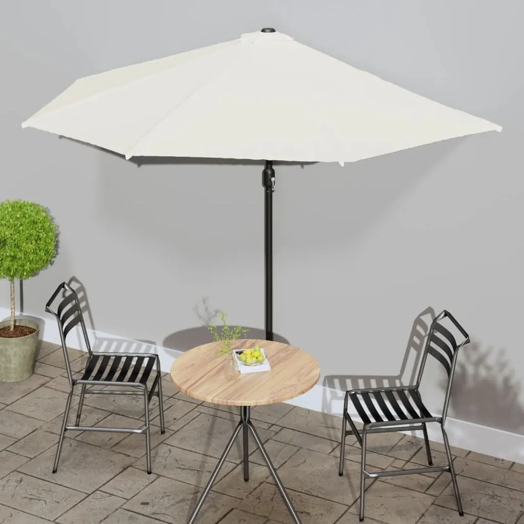 Ombrellone Da Balcone Palo İn Alluminio Sabbia 300x155cm A Metà /