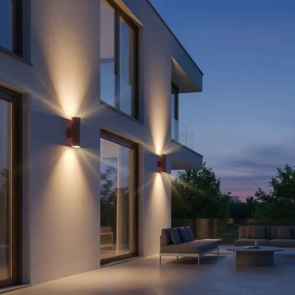 Ideal Lux - Applique da esterno GUN 1xGU10/35W/230V 21 cm IP44 marrone