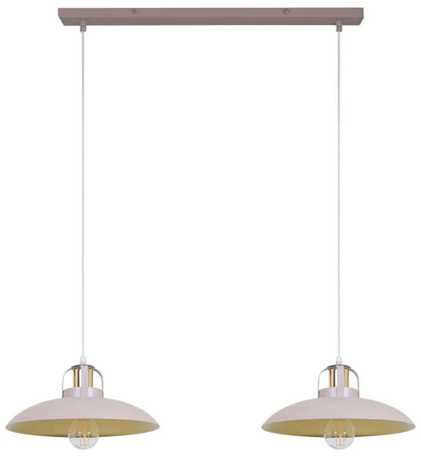 Brilagi - Lampadario a sospensione con filo FLAMENGO 2xE27/60W/230V beige