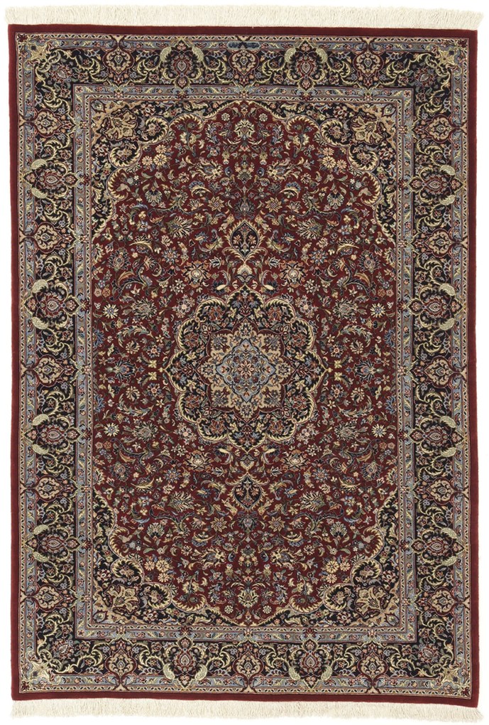 Isfahan Tappeto 160 x 110 (Iran) Annodato A Mano