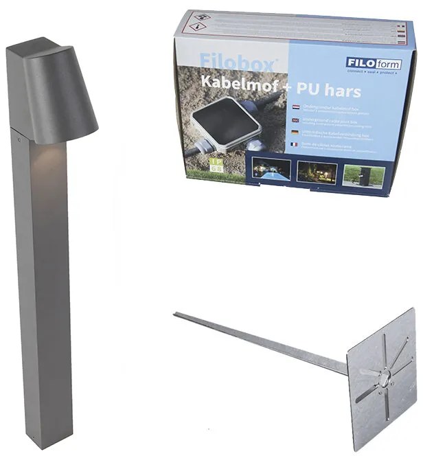 Lampada da esterno moderna in piedi antracite con LED - UMA
