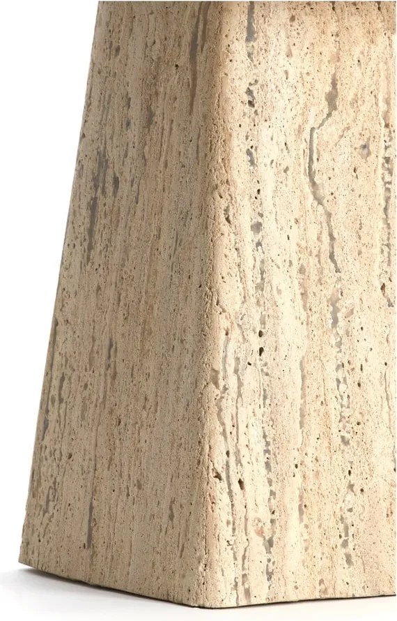 Tavolino con piano in pietra 45x45 cm Kepami - Light &amp; Living