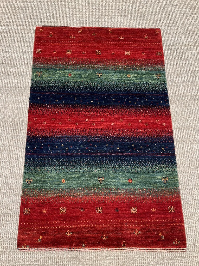 Loribaft Tappeto 60x100 Verde (Iran) Annodato A Mano