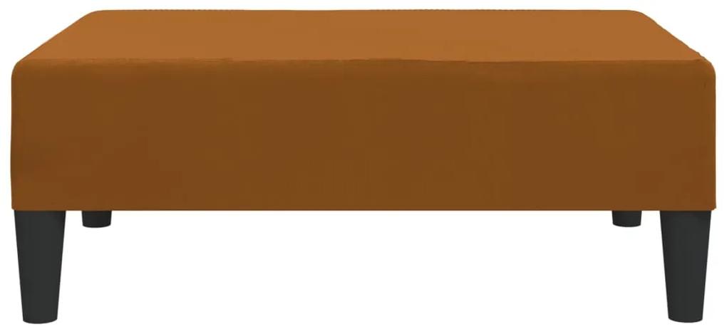 Poggiapiedi marrone 78x56x32 cm in velluto