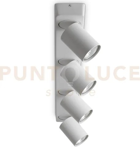 Rudy round applique a parete orientabile 4 luci attacco gu10 lampad...