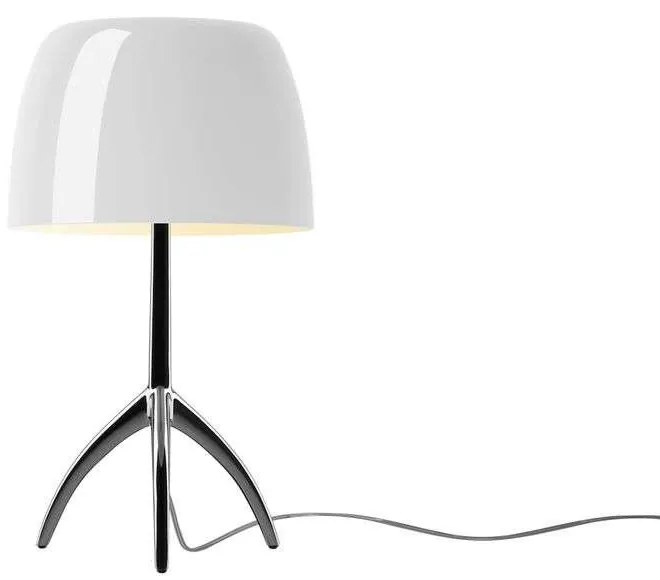 Foscarini - Lumiere Piccolo Lampada da Tavolo E14 Nero Cromato/Bianco Foscarini