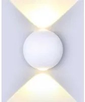 Lampada LED COB 6W da parete alluminio bianco wall light bianco naturale 4000K IP65