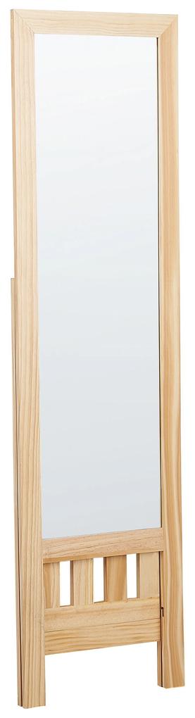 Specchio da terra legno chiaro 145 x 40 cm LUISANT Beliani