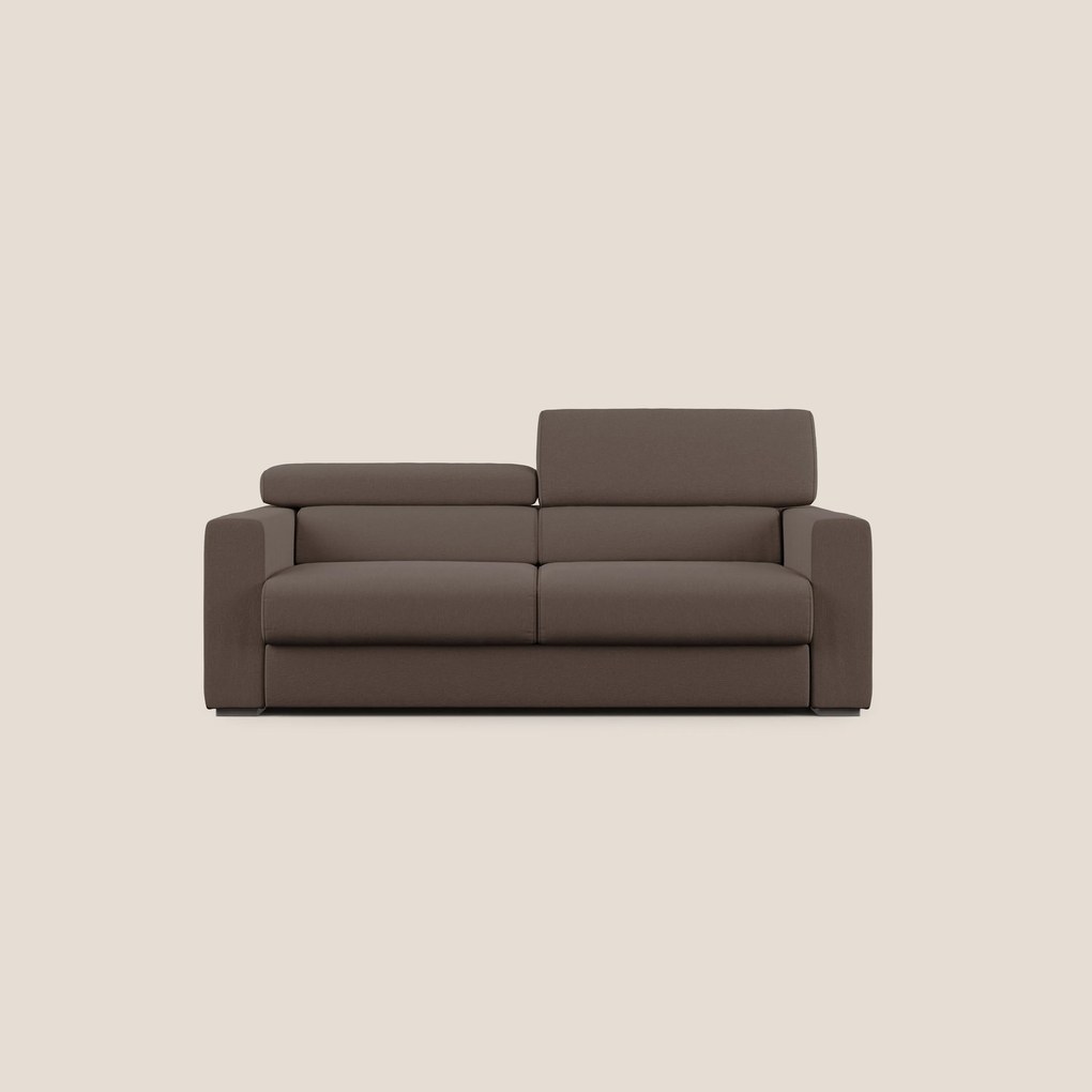Dylan divano allungabile con pouf estraibile poggiapiedi in tessuto simil cotone impermeabile T13