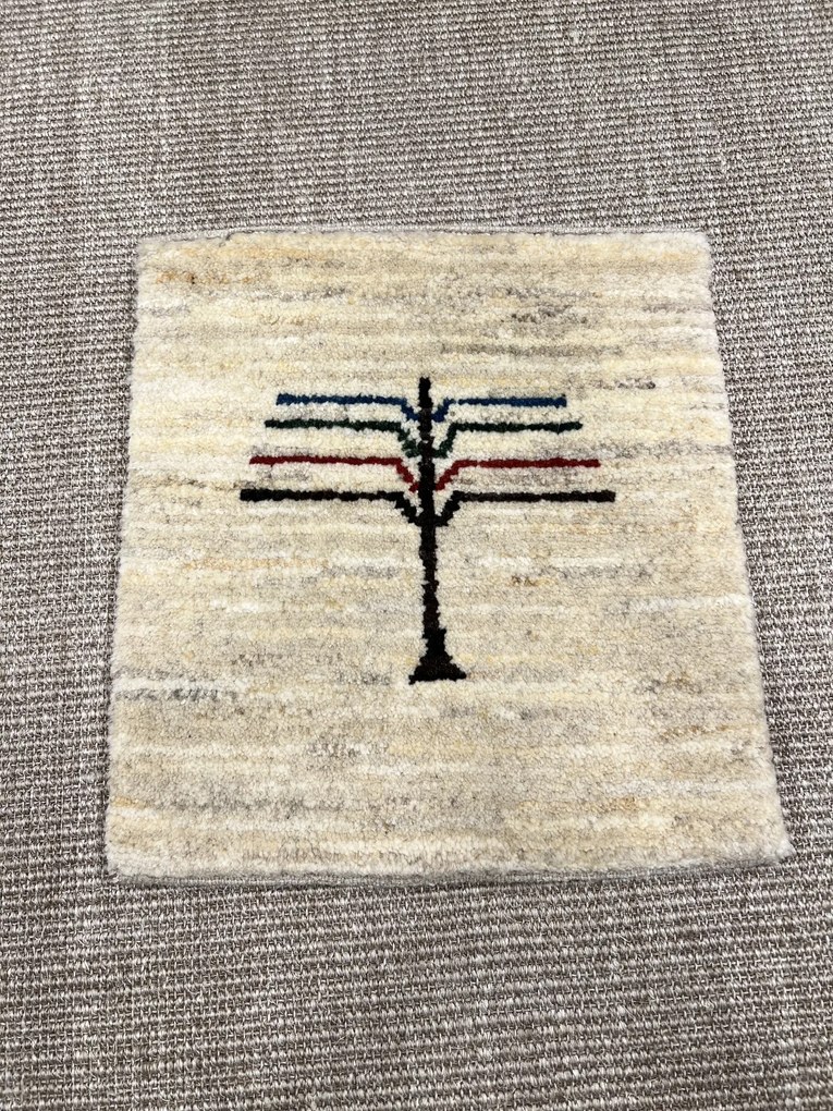 Gabbeh Tappeto 40 x 40 Beige (Iran) Annodato A Mano