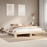 Letto senza Materasso 180x200 cm in Legno Massello di Pino 3308729