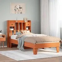 Letto senza Materasso Marrone Cera 75x190 cm in Legno di Pino 3308869