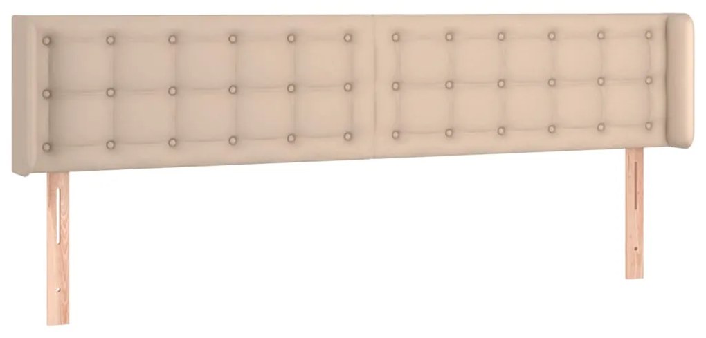 Testiera cappuccino a led 163x16x78/88 cm in similpelle