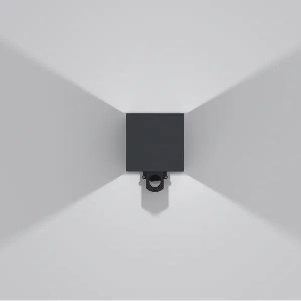 Brilagi - CUBE da esterno Muro Lampada con Sensor, LED/6W/230V, antracite