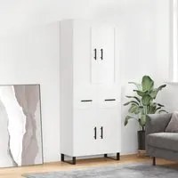 Credenza Bianca 69,5x34x180 cm in Legno Multistrato 3199897