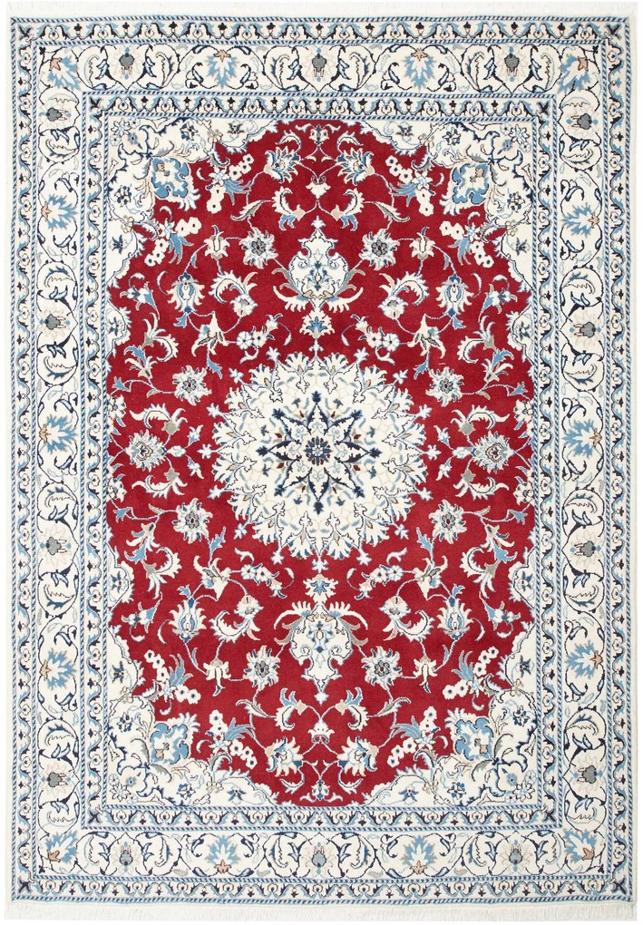 Nain Tappeto persiano 240x170 Rosso (Iran) Annodato A Mano