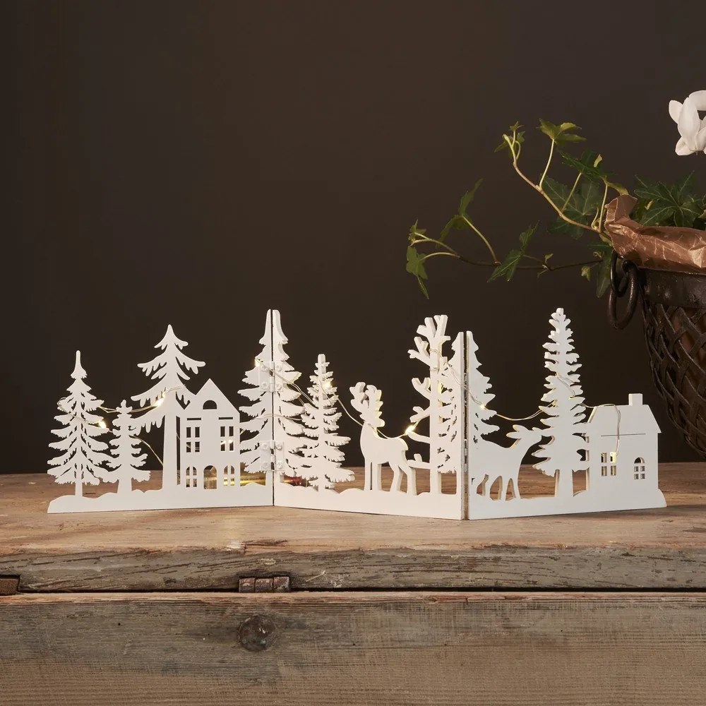 Decorazione luminosa bianca con motivo natalizio Fauna - Star Trading