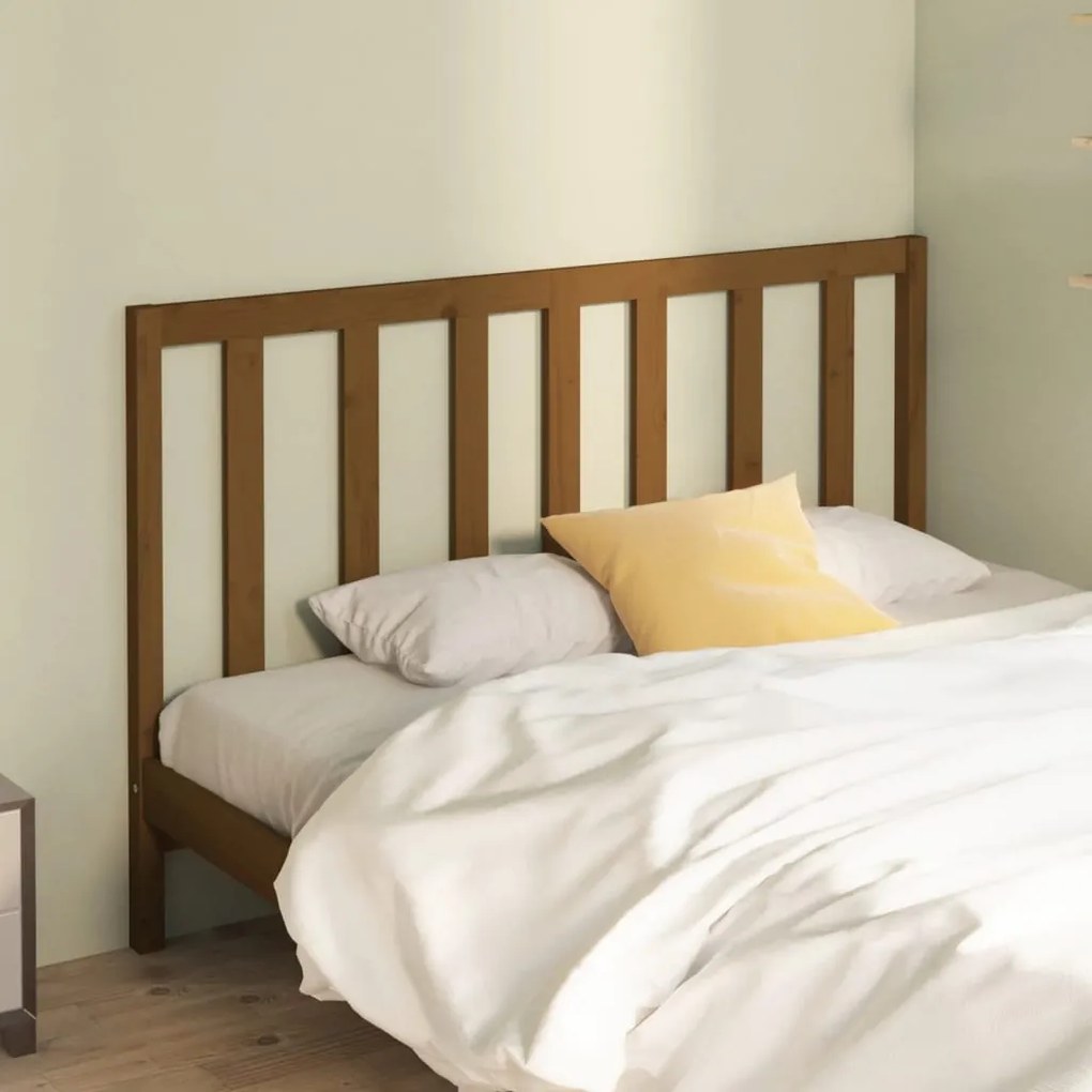 Testiera Per Letto Ambra 146x4x100 Cm İn Legno Massello Di Pino /