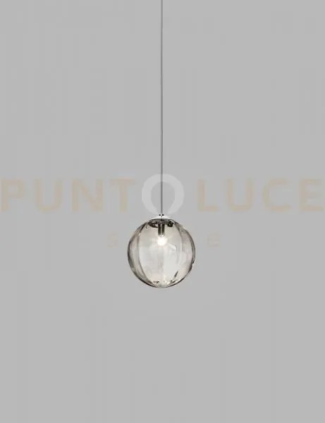 Puppet sospensione m fume' trasparente cromo lucido 1 luce attacco g9