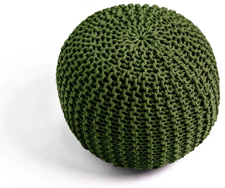 Poggiapiedi verde con rivestimento in lavorato a maglia Jagger – Bonami Essentials