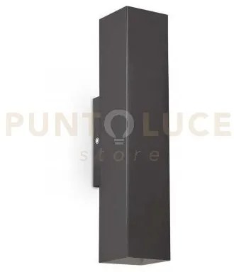 Look square applique a parete 2 luci attacco gu10 nero 30cm l.6cm l...