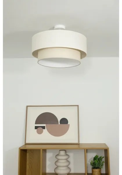 Plafoniera NATIA 1xE27/60W/230V diam. 45 cm crema