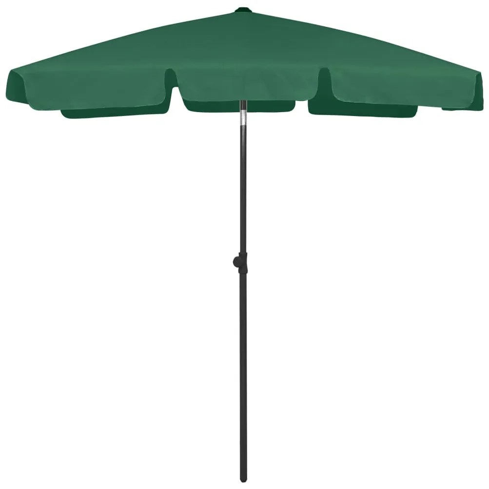 Ombrellone Da Spiaggia Verde 180x120 Cm /